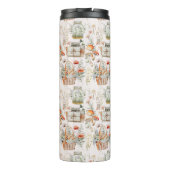 ブックマッシュルームフローラお洒落コテージコアパターン タンブラー (裏面)