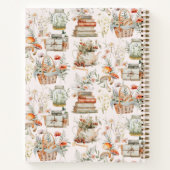 ブックマッシュルームフローラコテージコアパターンノート ノートブック (裏面)