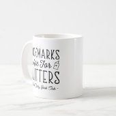 ブックマークはQuitersブッククラパーソナライズされたブ用 コーヒーマグカップ (正面左)