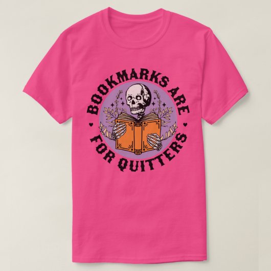 ブックマークはQuiters Skeleton読のBook B用 Tシャツ (デザイン正面)