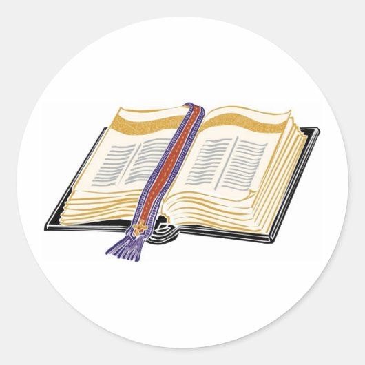 ブックマークを織った聖書 ラウンドシール (正面)