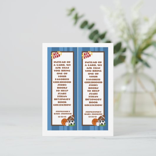 ブックマークオールスターブルー インビテーションポストカード (スタンド正面)