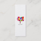 ブックマークカード上の子のアートワークまたはスケッチ スキニー名刺 (正面)