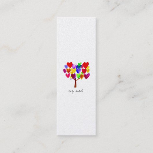 ブックマークカード上の子のアートワークまたはスケッチ スキニー名刺 (正面)