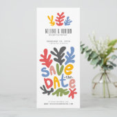 ブックマークフォトブースlフローラおもしろい日付の保存 招待状 (スタンド正面)