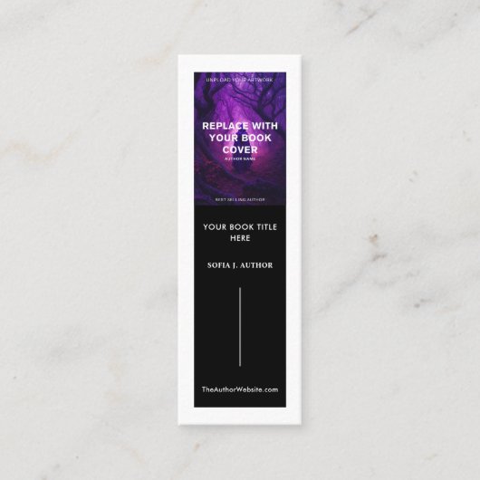 ブックマークモダン作家ライターのブックの起動 スキニー名刺 (正面)