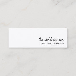 ブックマークモダン | ミニマリストミニブックストアカード スキニー名刺