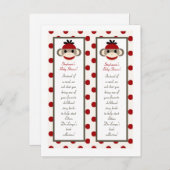 ブックマークレッドソックモンキー インビテーションポストカード (正面/裏面)