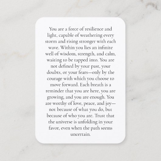 ブックマーク感動的 名刺 (裏面)