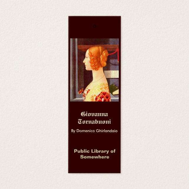 ブックマーク – Giovanna Tornabuoni (正面)