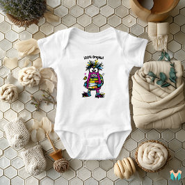 ブックモンスタカラフルーの幼児おもしろい ベビーボディスーツ