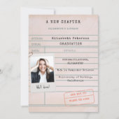 ブックライブラリカード写真卒業のお知らせ 案内状 (正面)