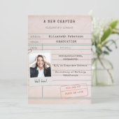ブックライブラリカード写真卒業のお知らせ 案内状 (スタンド正面)