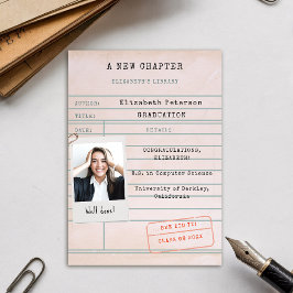 ブックライブラリカード写真卒業のお知らせ 案内状