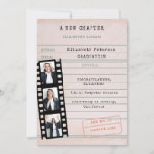 ブックライブラリカード3枚の写真卒業のお知らせ 案内状 (正面)