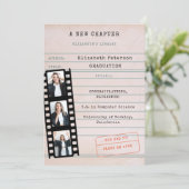 ブックライブラリカード3枚の写真卒業のお知らせ 案内状 (スタンド正面)