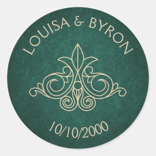 ブックライブラリギークグリーンラ結婚タリー ラウンドシール (正面)