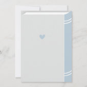 ブックライブラリー ベビーシャワー ライトブルー 招待状 (裏面)