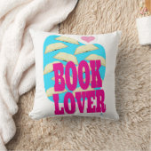 ブックラバーおもしろい読の可愛いアートデザイン クッション (ブランケット)