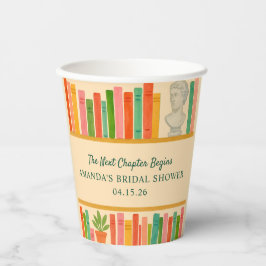 ブックラバーのブライズシャワー | おしゃれで楽しい"新しい章" 紙コップ