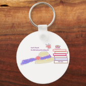 ブックラバーのボタンキーチェーン！ キーホルダー (正面)