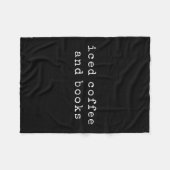 ブックラバーアイスコーヒー引用文読ズブックワームDesi フリースブランケット (正面(横))