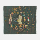 ブックラバーアートワーク フリースブランケット (正面(横))