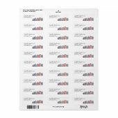 ブックラバーウォーターカラーブック差出人住所 ラベル (フルシート)