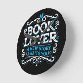 ブックラバーウォールクロック ラウンド壁時計 (傾斜)