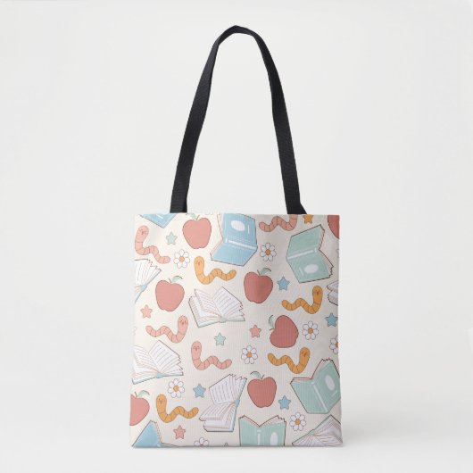 ブックラバーエステティック、先生ギフト、ライブラリバッグ トートバッグ (正面)