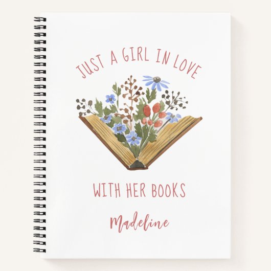 ブックラバーオープン花付き本 ノートブック (正面)