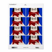 ブックラバーガール2蔵書票ラベル ラベル (フルシート)