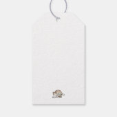 ブックラバーキャットイラストレーション – カール&コージー ギフトタグ (裏面)