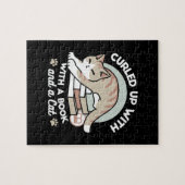 ブックラバーキャットイラストレーション – カール&コージー ジグソーパズル (横)
