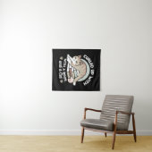 ブックラバーキャットイラストレーション – カール&コージー タペストリー (インサイチュ(横))