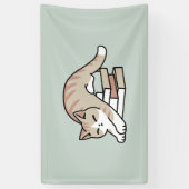 ブックラバーキャットイラストレーション – カール&コージー 横断幕 (縦)