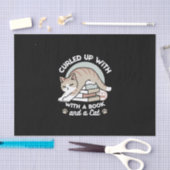 ブックラバーキャットイラストレーション – カール&コージー 薄葉紙 (クラフト)