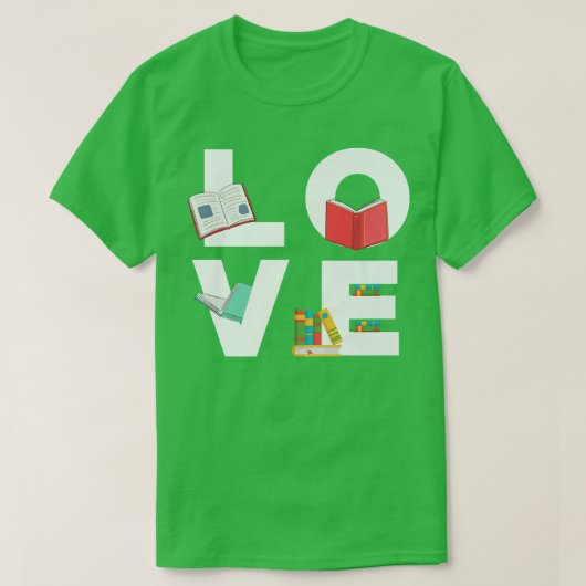 ブックラバーキュート本読のおたく Tシャツ (デザイン正面)