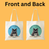 ブックラバーギフトブックバッグブックワーム猫好き トートバッグ