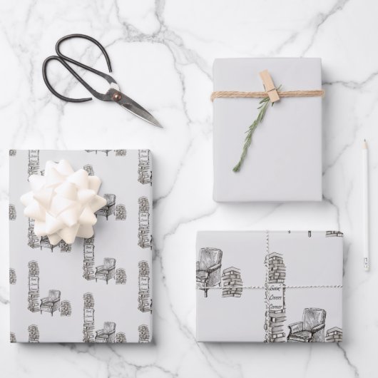 ブックラバーズコーナーラッピング紙シート ラッピングペーパーシート (正面)