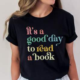 ブックラバーズシャツ、いい日だ読よ Tシャツ