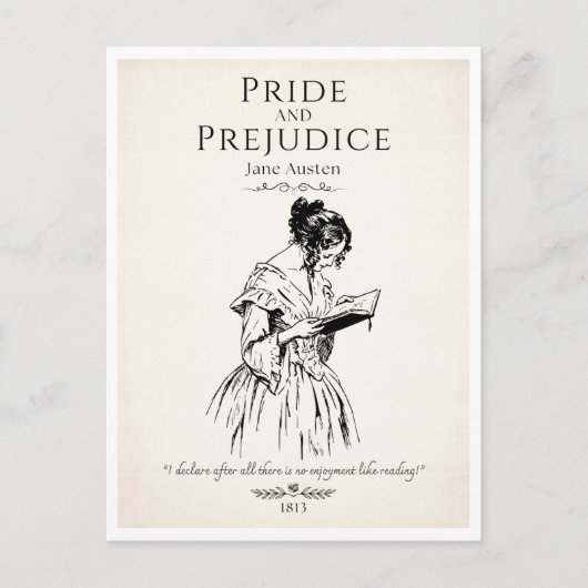 ブックラバーズジェーン・オースティン読さんの引用文 ポストカード (正面)