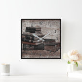 ブックラバーズヴィンテージスクエアウォールクロック スクエア壁時計 (ホーム)