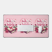 ブックラバーテンバレンタインロマン読ティックの美学 デスクマット (キーボード&マウス)