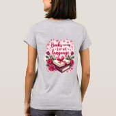 ブックラバーテンバレンタインロマン読ティックの美学 Tシャツ (裏面)