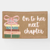 ブックラバーテーマのウェディングシャワーバナー装飾 横断幕 (横)