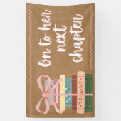 ブックラバーテーマのウェディングシャワーバナー装飾 横断幕 (縦)