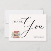 ブックラバーテーマ本主義ブライダルシャワー サンキューカード (正面)