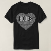 ブックラバーハートギフトブックウォームギフト愛読の Tシャツ (デザイン正面)