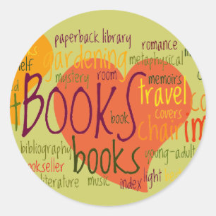 ブックラバーハート蔵書票 ラウンドシール